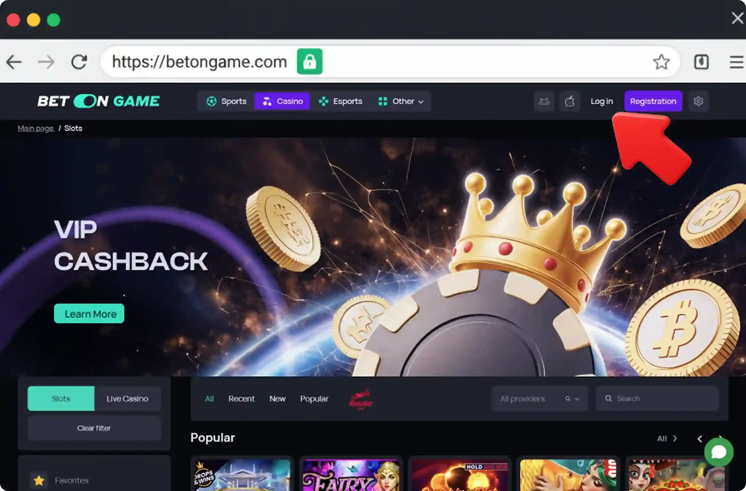 betongame registration step 1