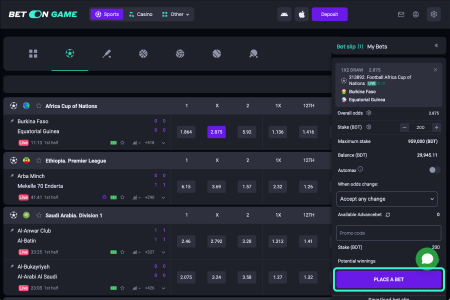 Place Your Bet Using Advancebet