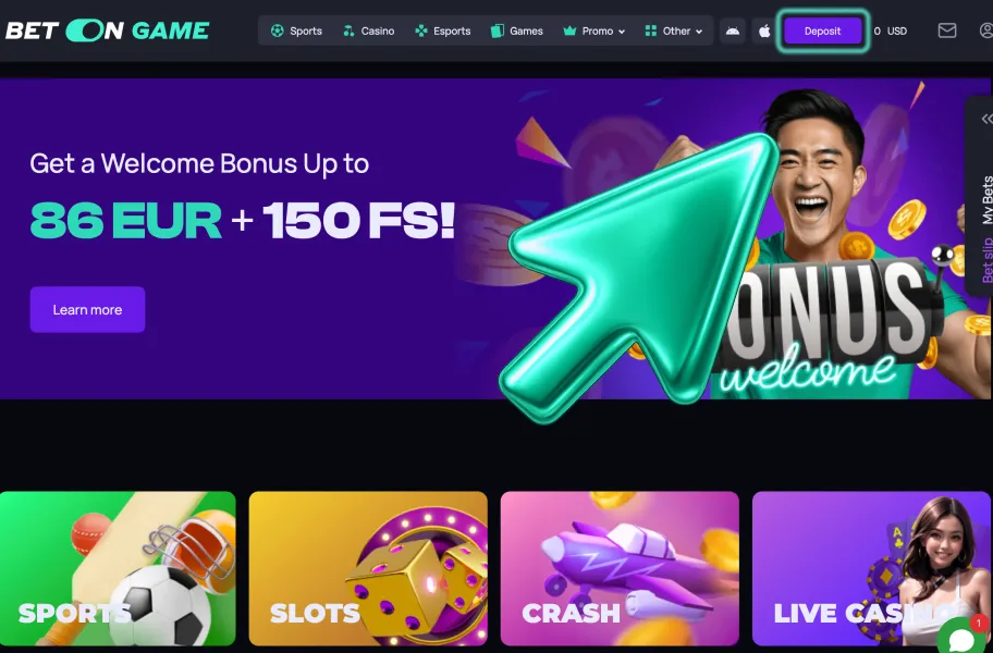 How to Claim Your BetOnGame Welcome Bonus Step 3