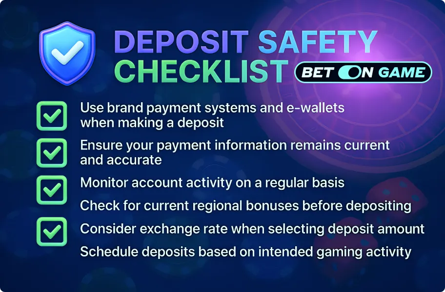 Make Smart Deposits at BetOnGame