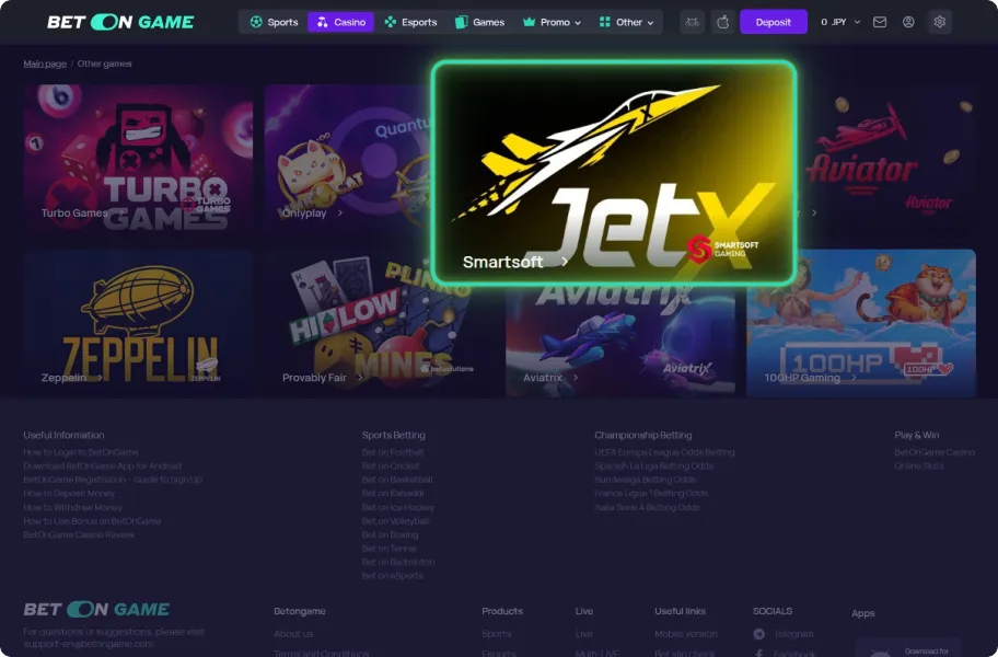 Find and Launch JetX