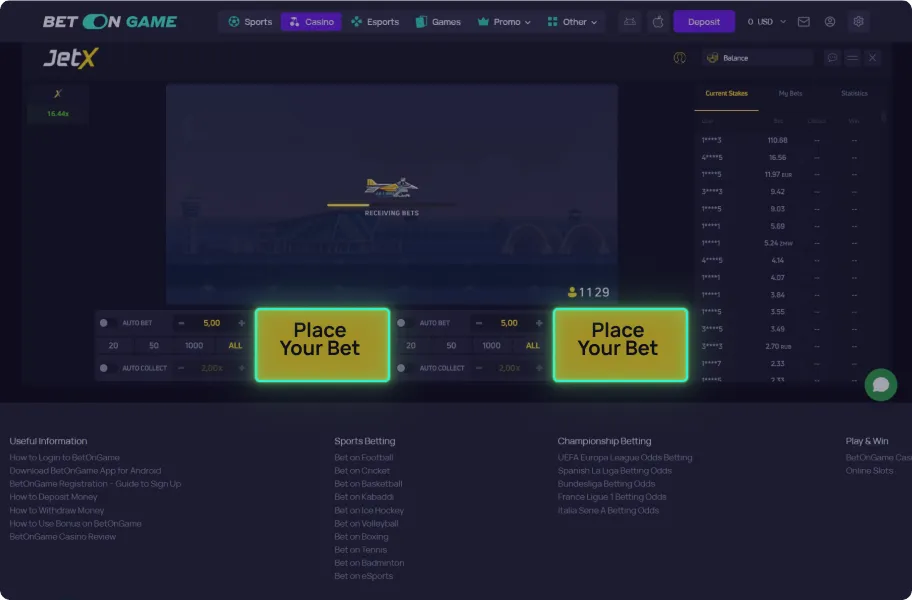 Place Your First Bet