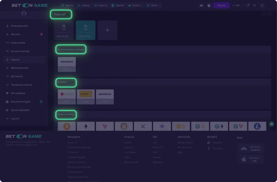 Make your qualifying deposit