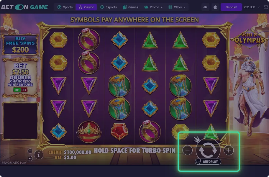 How to Start Playing at BetOnGame step 5