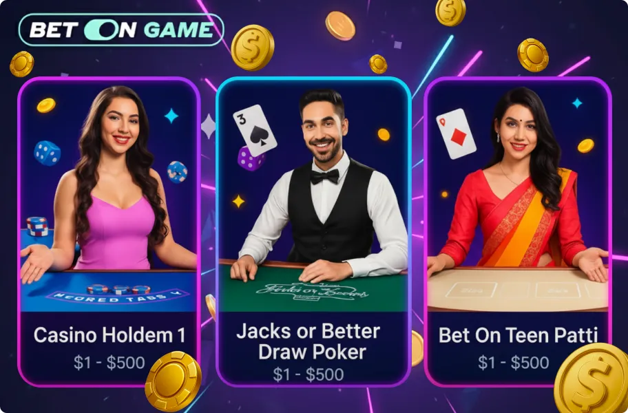 Live Dealer Poker at BetOnGame