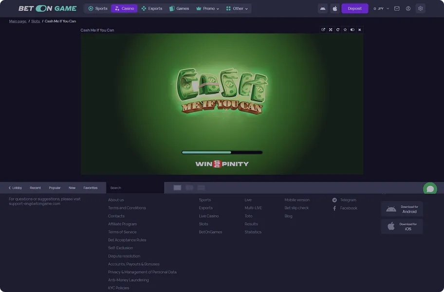 How to Play Slots at BetOnGame step 2